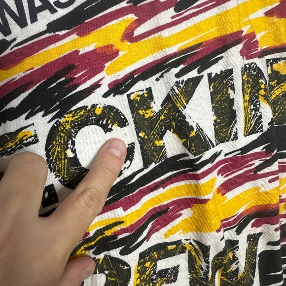 Vtg 90's Super Bowl XXVI Washington Redskins Commanders NFL Football T Shirt - Picture 5 of 8